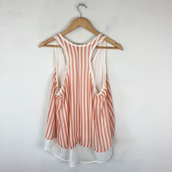 Papaya Chiffon Layered Tank Top - Picture 6 of 6